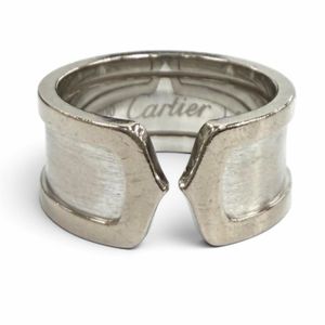Excellent condition ★ Cartier 2C ring, 750 (WG), white gold, size 56 (equivalent to JP size 16), weight 13.28g, women's ring.