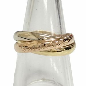 Mint condition Cartier A3354Y Trinity MM Classic Ring, 750 (YG, PG, WG) Yellow Gold, Pink Gold, White Gold, Size 56 (JP16), Weight 8.66g, Women's.