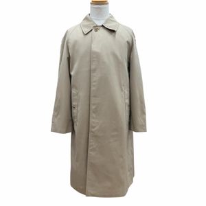 Excellent condition▼Burberrys vintage 100% cotton, Nova check lining, concealed placket, single- Color coat, beige, size 92 (equivalent to a medium size) men's.