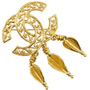 Chanel Coco Mark Brooch, Vintage, Gold Plated, 1995, 95A, Approx. 20g, Women's [Pre-owned]