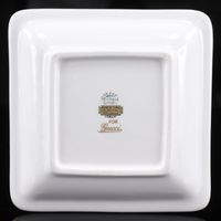 Gucci Square Ashtrays, Set of 4, Other Goods, Richard Ginori Collaboration, Flower Design, Vintage Ceramic, White, Flower Pattern, Set of 4 square ashtrays - [Used]