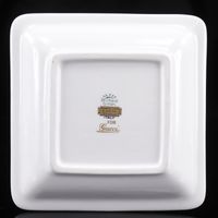 Gucci Square Ashtrays, Set of 4, Other Goods, Richard Ginori Collaboration, Flower Design, Vintage Ceramic, White, Flower Pattern, Set of 4 square ashtrays - [Used]