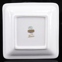 Gucci Square Ashtrays, Set of 4, Other Goods, Richard Ginori Collaboration, Flower Design, Vintage Ceramic, White, Flower Pattern, Set of 4 square ashtrays - [Used]