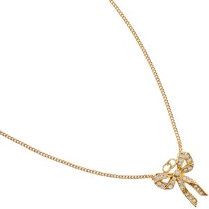 Christian Dior RIBON necklace, gold plated with RIBON, approximately 6.6g, women's [pre-owned]