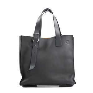 [Used] LOEWE Horizontal Tote Bag B692K96X06 Embossed Leather Gray