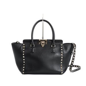 【二手】Valentino 兩用手提包，小牛皮，黑色