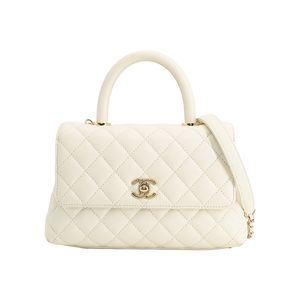 【二手】香奈兒 (Chanel)TOP翻蓋包 A92990 魚子醬白