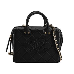 [중고] Chanel 샤넬 숄더백 스몰 베니티 케이스 AS3344 카프스킨 블랙