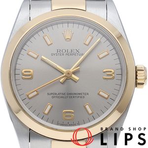 Rolex Oyster Perpetual Boys' Watch Oyster Perpetual 31 67483(T) Box, Warranty Card, K18YG/SS Men's Watch, Gray, Polished, 1995, Excellent Condition [Used]