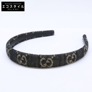 Gucci 구찌 【미품/국내정품】652835 3HAF9 GG 데님 헤어밴드 M 57cm 14 X 14 cm【중고】