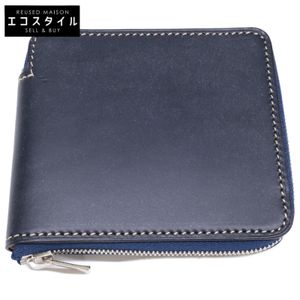 Mansou [Like New] m00000334 Bridle Leather Round Bi-fold Wallet [Used]