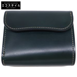 Wild Swans 【Excellent Condition】CSS-ENO/HC/GRN x SD/BK Eno Shell Cordovan/Saddle Pull-up Small Tri-fold Wallet 【Used】