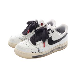 [Used] Nike x PEACEMINUSONE AIR FORCE 1 PARA-NOISE DD3223-100 Leather Sneakers for Men - Used B