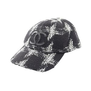 [Used] Chanel CHANEL Cap Coco Mark Tweed Cotton Wool Coco Mark Cap Women's Used A