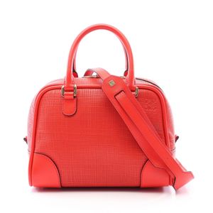[Used] LOEWE Amazona 75 2-Way Handbag, RED Leather, Small, Women's, Used A