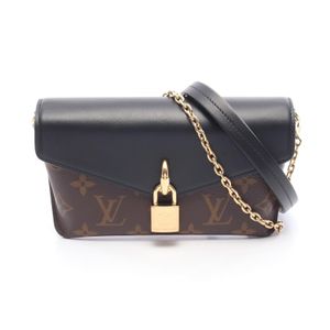 【二手】路易威登LOUIS VUITTON單肩包肩帶帶鎖 Monogram Noir M80559 黑色 PVC 塗層帆布 皮革肩帶鎖