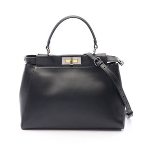 [Used] FENDI Peekaboo Regular 2-Way Handbag 8BN226 Black Leather Peekaboo Regular Women's Used A