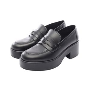 [Used] Chanel CHANEL Loafers Coco Mark Platform G39206 Leather Loafers Women's Used A