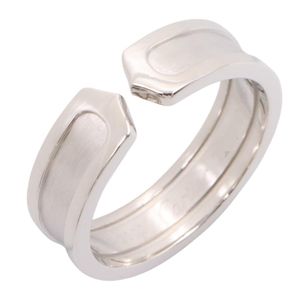 [Used] Cartier C2 Ring, K18WG (White Gold), Unisex, Used A
