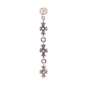 [Used] Chrome Hearts Tiny E CH Plus 3 Drop Sterling Silver 925 Earrings for Men Used A
