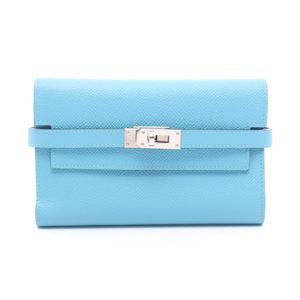 [Used] Hermes Kelly Wallet Medium Verso Blue Nord Rouge Coeur Tri-fold Wallet Blue Nord/Rouge Coeur Other Kelly Wallet Medium Verso Blue Nord/Rouge Coeur