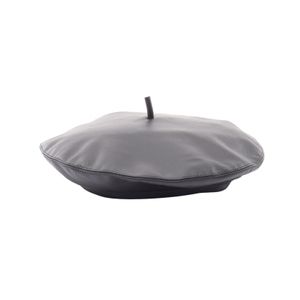 [Used] Dior D-DREAM Metal Logo Beret Leather Beret Women's Used A