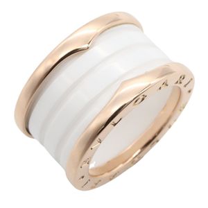 [Used] Bulgari BVLGARI Ring - B-zero1 B-zero One Ring, 3-band, Ceramic, K18PG (Pink Gold), B-zero1 Ring, 3-band, Ceramic, Unisex