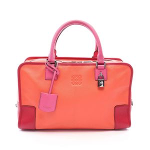 [Used] LOEWE Amazona 36 Handbag, Pink/ RED/Orange Leather, Women's, Used B