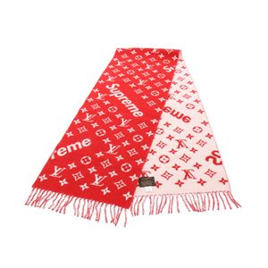 【二手】路易威登LOUIS VUITTON圍巾Supreme SUP Monogram MP1890 羊毛 × Supreme SUP圍巾 男女通用 二手 A