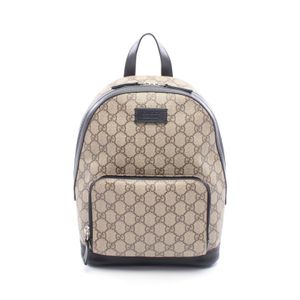 【二手】Gucci GUCCI 雙肩包 GG Supreme 小號 429020 米色/ブラウン/黑色 PVC塗層帆布皮革 GG Supreme 小號雙肩包