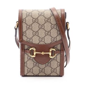 [중고] Gucci 구찌 숄더백 홀스빗 1955 미니백 625615 베이지/브라운 PVC 코팅 캔버스 레더 홀스빗 1955 미니백