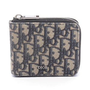 [Used] Dior Bi-fold Wallet Oblique 2ESBC092YSE Navy/Ivory Canvas Oblique Bi-fold Wallet Unisex Used A