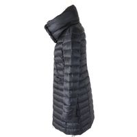 成色極佳 △ MONCLER VERNDIS 可拆卸領子設計圍脖式logo拉鍊羽絨服，黑色，0碼，正品女款