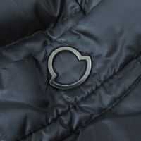 成色極佳 △ MONCLER VERNDIS 可拆卸領子設計圍脖式logo拉鍊羽絨服，黑色，0碼，正品女款