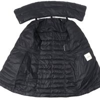 成色極佳 △ MONCLER VERNDIS 可拆卸領子設計圍脖式logo拉鍊羽絨服，黑色，0碼，正品女款