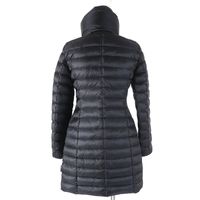 成色極佳 △ MONCLER VERNDIS 可拆卸領子設計圍脖式logo拉鍊羽絨服，黑色，0碼，正品女款