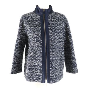 Excellent condition ★ MONCLER GAMME ROUGE DALILA tweed jacket with logo hardware and sequin embellishments , RIBON, size 0, made in Italy, authentic, women's.