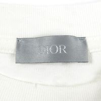 Excellent condition □ DIOR Homme 24SS 413J640A0849 Distressed Slub Cotton Jersey Short-Sleeve T-Shirt White S Made in Italy Authentic Men's