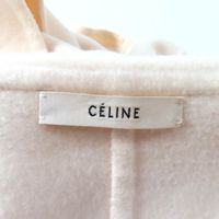 狀況極佳 ★ CELINE 100% 羊絨 Egg Crombie 大衣，象牙色，40 碼，帶衣架和防塵袋，意大利製造，正品，女款。