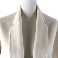 狀況極佳 ★ CELINE 100% 羊絨 Egg Crombie 大衣，象牙色，40 碼，帶衣架和防塵袋，意大利製造，正品，女款。