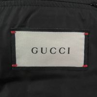 成色極佳 □ GUCCI 598725 GG提花側邊標誌圖案連帽羽絨服外套 黑色 50碼 義大利製造 正品 男款
