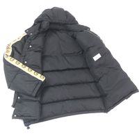 成色極佳 □ GUCCI 598725 GG提花側邊標誌圖案連帽羽絨服外套 黑色 50碼 義大利製造 正品 男款