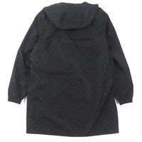 成色極佳 ▼LOUIS VUITTONLouis Vuitton 22AW HNK48W 中長款 Monogram 印花連帽風衣，黑色，尺寸 50，附衣架和防塵袋，義大利製造，正品男士