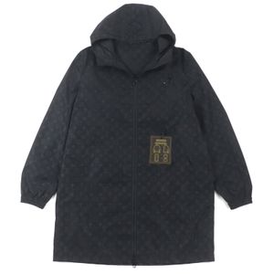 Excellent condition ▼ LOUIS VUITTON Louis Vuitton 22AW HNK48W Mid-length Monogram Windbreaker Hoodie Black Size 50 Comes with hanger and garment bag Made in Italy Authentic Men's