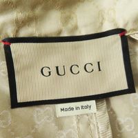 狀況極佳 ◎ GUCCI 2024 年 771441 GG 圖案繫帶寬袖超大長款單件風衣，米色，40 碼，意大利製造，正品，女款。