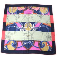 全新 △HERMES H243685S L'Instruction du Roy Bayadere（國王的訓誡/舞姬）羊絨真絲方巾 140 公分 大方巾 法國製造 女士推薦◎