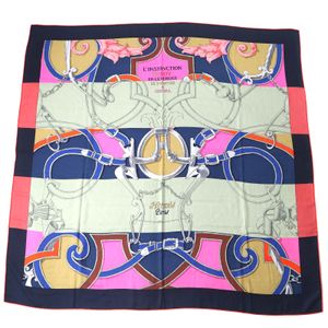 Unused △HERMES H243685S L'Instruction du Roy Bayadere (The Instruction of the King/Bayadère) Cashmere Silk Carre 140 Carre Géant Scarf Made in France Women's Recommended◎