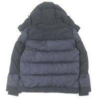 成色極佳 □ MONCLER JOFFE GIUBBOTTO 21秋冬連帽羽絨服，帶大號Logo橡膠貼片，海軍藍，0碼，正品，男士