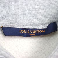 成色極佳 ○LOUIS VUITTONHLY68W 100% 純棉 Logo 印花霓虹工人連帽衫，灰色，XS 碼，意大利製造，正品，男士