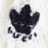 成色極佳 ◎ GUCCI x adidas 721504 馬海毛三葉草刺繡針織長褲 白色 黑色 XXS 碼 義大利製 正品 女款